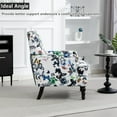 thumbnail image 4 of Aukfa Accent Chair Mid-Century Modern High Back Armchair Lounge for Living Room, Rivet Trim, Butterfly Pattern, 4 of 10