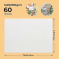 thumbnail image 3 of 60 Sheets Watercolor Paper, Cold Press 50% Cotton 140Lb /300Gsm Acid-Free Bulk White Paper (7.68 x, 3 of 5