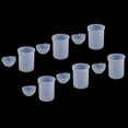 thumbnail image 1 of 12 Pieces clear silicone reusable mixing cup 100ml measuring cups liquid epoxy, 1 of 8