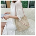 thumbnail image 5 of Straw Beach Bag Buckets Totes Handbag Shoulder Bag Tote Bag Women Summer Handbag, 5 of 8