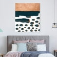 thumbnail image 3 of Runway Avenue Abstract Wall Art Canvas Prints 'Left Current' Paint - Gold, Black, 3 of 5