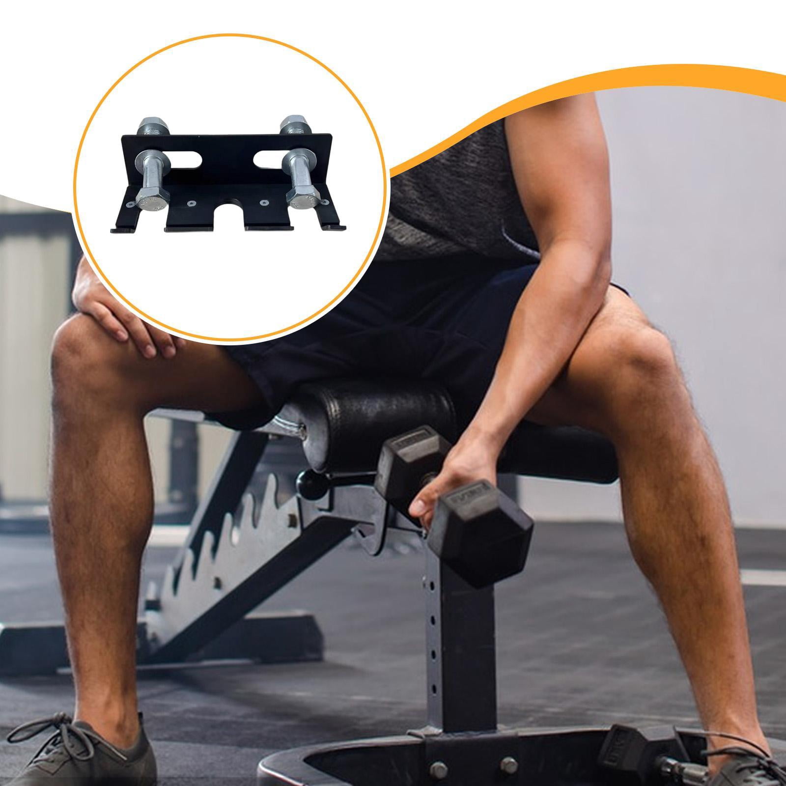 QccHieUs Barbell holder for squat racks, gymnastic bar holder for 26 mm hole, holds three Black