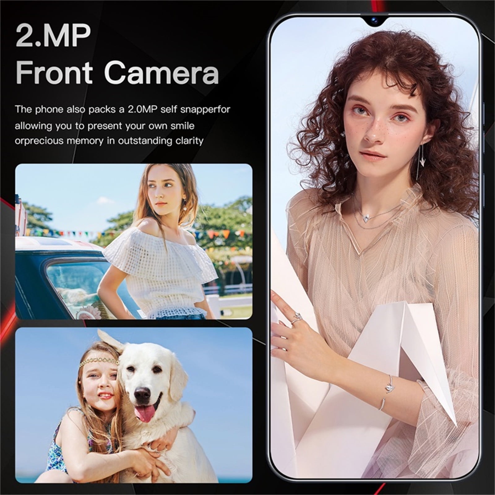 FYTPOV Android Phone, Smartphone HD 2 + 16G Incell Screen Smartphone 6.3 Inches, Cell Phones Unlocked