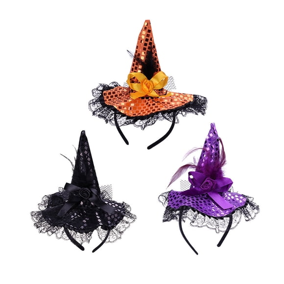 3 piezas de diademas de Halloween Bandas de cabello Bandas para el cabello para niños Accesorio de Halloween