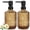 Brown, variant on 2Pack 13.5 oz Glass Soap Dispenser , Manual Pump Dispenser, Liquid Container, Refillable Hand Soap Dispenser for Kitchen and Bathroom,Brown