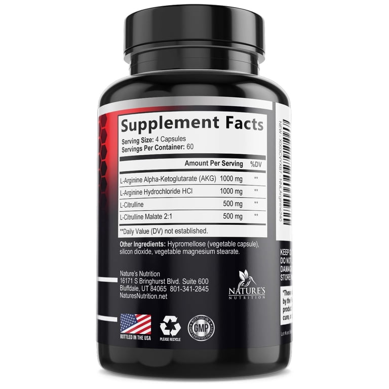 3X Strength Nitric Oxide Supplement - L Arginine, Citrulline, AAKG, Beta Alanine - 240 Caps - Walmart.com 3X Strength Nitric Oxide Supplement - L Arginine, Citrulline, AAKG, Beta Alanine - 240 Caps - Walmart.com