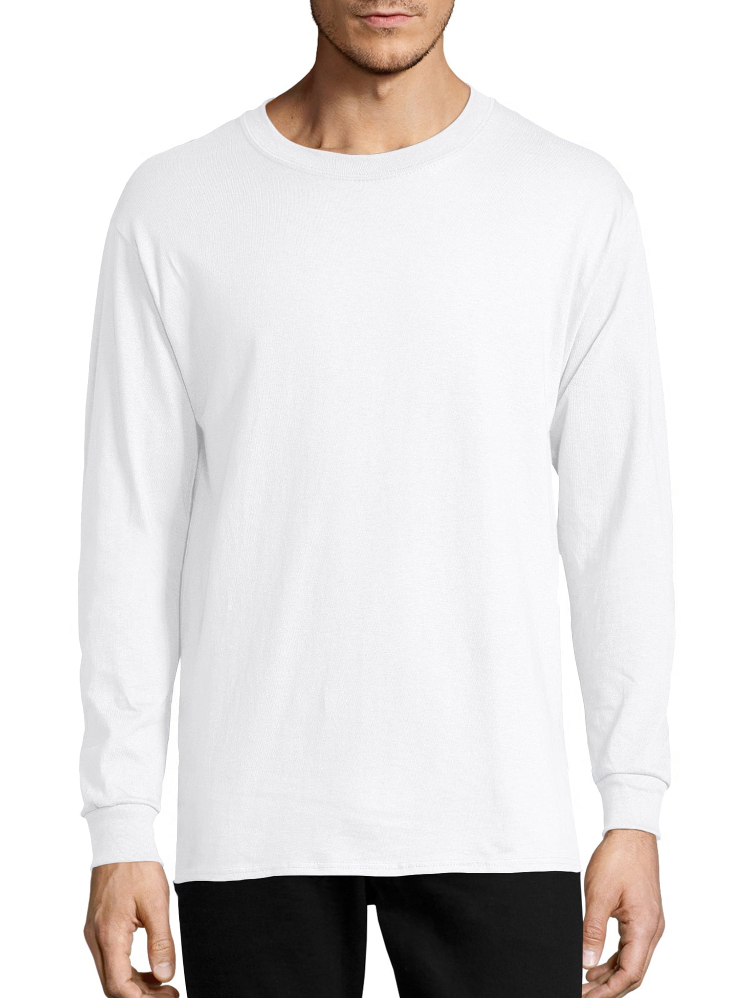 Hanes Men's Long Sleeve 4pk Comfort Soft Crewneck T-Shirt - Black S