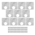 thumbnail image 2 of Cabinet Hinge Fixing Plate Bracket Kit, Cabinet Hinges Repair Plate Stainless Steel Square  for Bookcase Door, 2 of 7