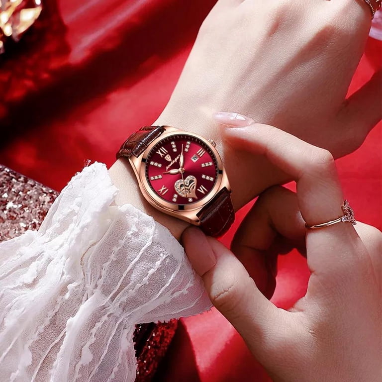Women\'s Red Quartz Watch Amazon.com: Oceanaut Women main image 4