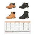 thumbnail image 2 of Difumos Mens Slip Resistant Steel Toe Safety Boot Anti-smash Leather Industrial Shoes Construction Mid Top Black 10, 2 of 2