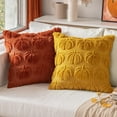 thumbnail image 2 of Throw Pillow Covers Pumpkin Fall Decorative Soft Fur Pillow Covers for Autumn Harvest Fluffy Plush Accent Pillow Cases for Farmhouse Couch Cushion Covers 2 Pack, 2 of 8
