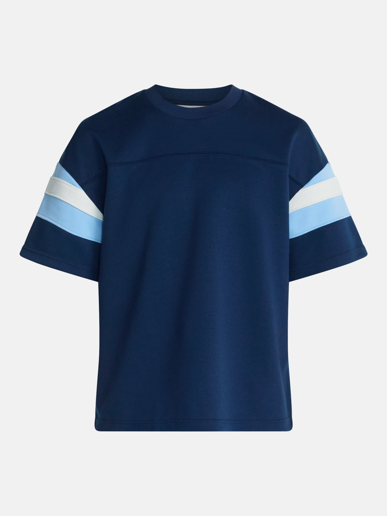 No Boundaries Sporty Color Block Tee with Short Sleeves, Men's & Big Men's XS-5XB