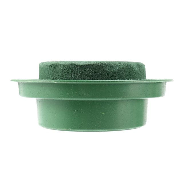 Flower Arrangement Kit - 12-Pack Round Floral Foam in Single Design Bowl for Table Centerpiece, Green
