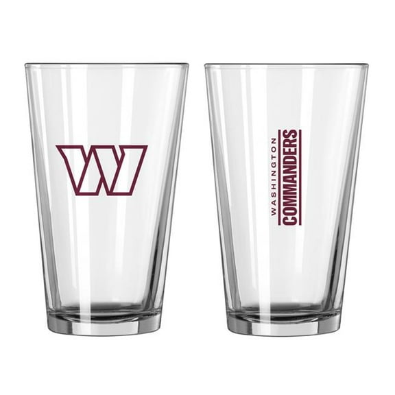 Logo Brands 632-G16P-1 Washington Commanders 16 oz Gameday Pint Glass