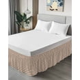 thumbnail image 4 of Autunm Brown Bed Skirt California King Size 18&nbsp;Inch Drop, Lattice Wrap Around Dust Ruffle Bedskirts, Wrinkle & Fade Resistant Easy Fit Bedskirt with Adjustable Elastic, 4 of 8