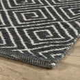 thumbnail image 5 of Geo Diamond Grey/Ivory Handwoven Wool Rug, 6' x 9', 5 of 6