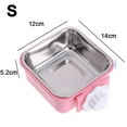 thumbnail image 2 of Cuenco para perros, cuenco de agua para comida colgante extraíble de acero inoxidable, cuencos para jaula para mascotas con soporte para pernos para perros, cachorros, gatos y animales pequeños, 2 of 8