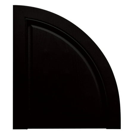 UPC 080192000002 product image for Vinyl Raised Panel Design Quarter Round Tops in Black - Set of 2 | upcitemdb.com