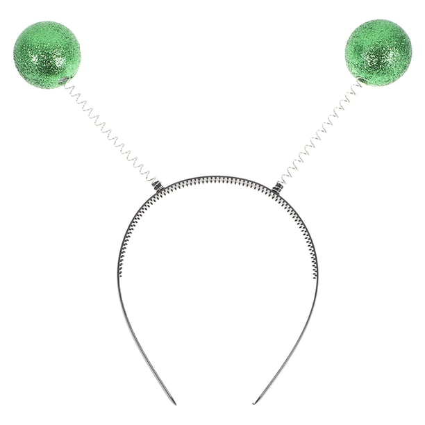 Diadema con antena alienígena, bolas brillantes, aro para el pelo, Cosplay, tema espacial, disfraz de extraterrestre, recuerdo de fiesta