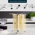 thumbnail image 2 of KITCHENDAO Collapsible Stainless Steel Pasta Rack - Rotating Arms, Detachable & Space-Saving, Holds 6lbs, 2 of 6