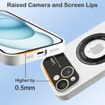 thumbnail image 6 of Magnetic for iPhone 15 Case Compatible with Magsafe [Glass Lens Camera Protector] Shockproof Hard PC Matte Back Protective Soft TPU Edge Phone Cases for iPhone 15 White, 6 of 7