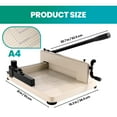 thumbnail image 3 of Stack Paper Trimmer, Heavy Duty 12" Guillotine Paper Cutter, 500 Sheet Capacity, Double Safety Protection, Solid Steel with HSS Blade, High Speed Steel for Office, Industrial Commercial Trimmer, 3 of 10