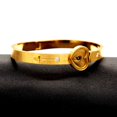 thumbnail image 6 of Gold Plated Stainless Steel Matching Puzzle Couples Heart Bracelet and Shield Key Pendant Necklace for Men and Women SN300, 6 of 6