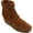Brown, variant on Minnetonka Women's Back-Zip Boot,Black,10 M US