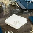 thumbnail image 2 of Disposable White Chanukah Lunch Napkins - 6.5 x 6.5" Gold Dreidel Design, Single Use Guest Towels, Soft, Hand Towel, Happy Hanukkah, Festival Of Lights, Party, Holidays, Tablesetting, Shabbat (200), 2 of 2