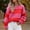 A1-Hot Pink, variant on Womens Striped Sweater Chunky Knit Pullover Loose Fit Casual Lightweight Long Ruffle Sleeves Fall Outfits for Women Fashion Clothing Cozy Soft Comfort Color Block Winter Sweater
