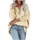 thumbnail image 2 of ICHUANYI Clearance Fashion Women Casual Solid V-Neck Long Sleeve Loose Pockets Hooded Sweatshirts Blouse Tops(Beige, L) ICHUANYI WER2023081514453, 2 of 9