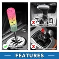 thumbnail image 5 of Unique Bargains Universal Gear Shift Knob Acrylic Car for Automatic and Manual Vehicle with 2 Adapter Pink Yellow 1 Set, 5 of 6