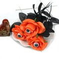 thumbnail image 3 of Flower Rose Artificial Flower With Eyeball Halloween Ghost Black Fake Flower, 3 of 6