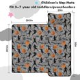 thumbnail image 5 of Basketball and Star Gray Pattern Teens Toddler Nap Mat with Pillow, Sleeping Mat Bag for Preschool Daycare 50"x20", 5 of 6