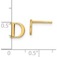 thumbnail image 3 of 14K Yellow Gold 14Ky Letter D Initial Post Earrings Made In United States xne46y/d, 3 of 5