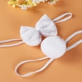 thumbnail image 2 of LUOEM - Juego de 3 diademas con orejas de conejo para niños y adultos, con lazo y cola, para disfraz de fiesta de cosplay (blanco), 2 of 4