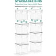 thumbnail image 6 of Sorbus Clear Storage Bins - Multi-Purpose Organizers for Kitchen, Pantry, Fridge, and Cabinet (Small, 4 Pack), 6 of 8