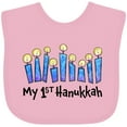thumbnail image 3 of Inktastic My First Hanukkah with Lit Candles Boys or Girls Baby Bib, 3 of 4