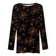 thumbnail image 4 of Blusa suelta informal de manga larga con cuello redondo para mujer, camisas con estampado de Halloween Fridja  czfsfas3045, 4 of 5