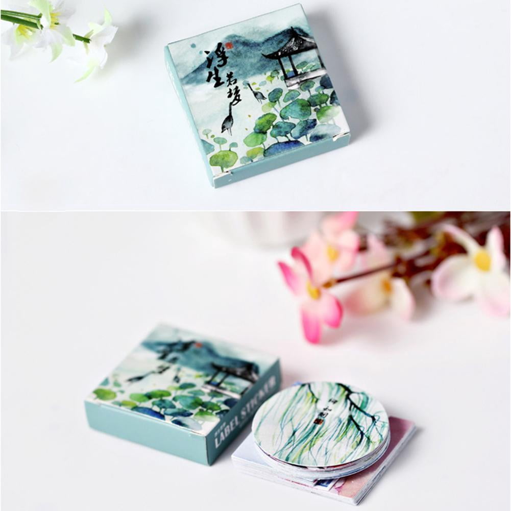 40pcs / Set Diy Stickers Vintage Style Chinese Traditional Adhesive Stickers Decoration Stickers For Student Supplies, Office Supplies