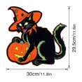thumbnail image 3 of Halloween Black Cat Hanging Ornament, Battery Operated Creepy Light Up Prop, Indoor Outdoor Halloween Party Decoration, 3 of 5