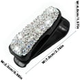 thumbnail image 6 of LEEYNEER 2 PCS Glasses Holders for Car Sun Visor  Bling Crystal Rhinestones Car Eyeglasses Sunglasses Hanger Mount with Ticket Card Clip for Women Girls, 6 of 7