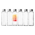 thumbnail image 1 of Botellas de agua de vidrio Epica de 500 ml con tapas, juego de 6, 1 of 6