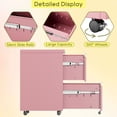 thumbnail image 6 of Gaeanet 2 Drawer Mobile File Cabinet, Lockable Metal Filing Cabinet with Wheels for Home Office, Legal/Letter Size,Pink,Fully Assembled Except Wheels, 6 of 9