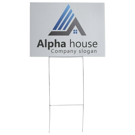 - Set of 10, Steel Frame Real Estate Signs for Outdoor Use, Yard Signs Display Cardboard or Corrugated Board Signs (Not Included), 9-guage Steel (Silver) (RE3010HS9)