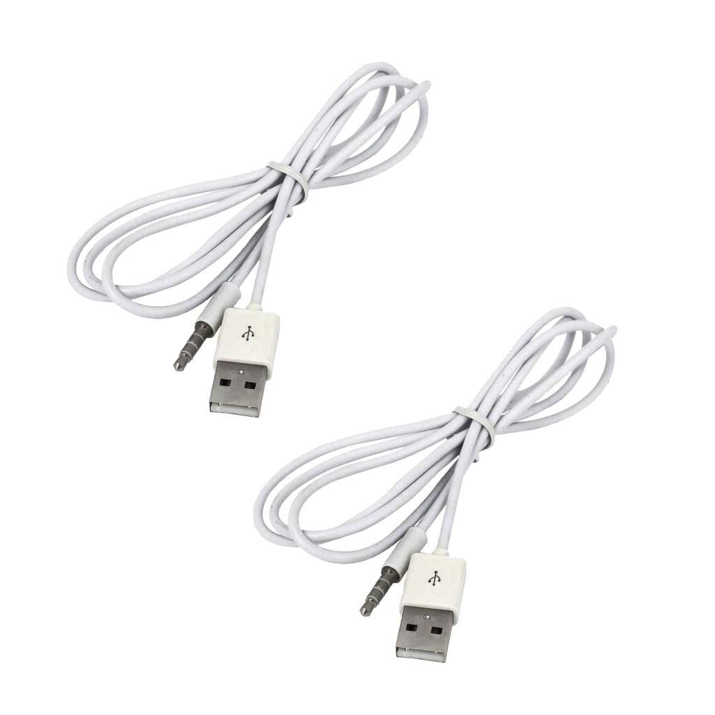3.5mm Male AUX Audio Plug Jack To USB 2.0 Male Converter Cable Cord Mobile Phone Data Charging