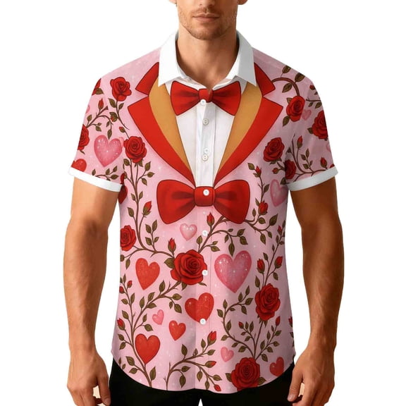 Awdenio Mens T Shirts Summer Beach Casual Short Sleeve Button Down Shirts Novelty Print Tropical Beach Shirts