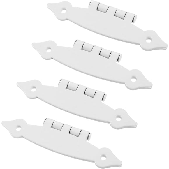 EcoNesxp Charnières de Porte en Fer Charnières de Porte Extérieure Charnières de Porte Blanches Charnières de Porte d'Armoire Pièces Charnières d'Armoire