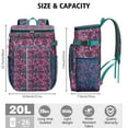 thumbnail image 3 of Travel Cooler Bag - Pioneer Flower Floral Print Pattern Camping Beer Cooler Backpack with Bottle Opener- Waterproof Insulated Picnic Backpacks - Cooler Bag for Beach, 3 of 6