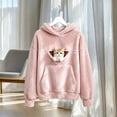 thumbnail image 5 of Afdoent Hoodies for Girls Cat Pouch Hoodie with Pockets Pet Carrier Pullover Animal Holder Long Sleeve Tops Fall Winter 5-6 Years, 5 of 7